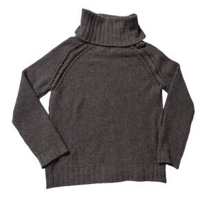 Inhabit 100% Cashmere Turtleneck Glitter Sweater Sz Small Gray GUC